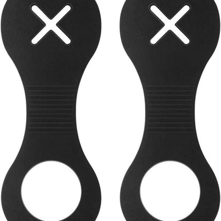 Dog Poop Bag Strong Holder, Leash Waste Bag Carrier, Bicycle Holder, Extra Thick, Black, 2 Pack