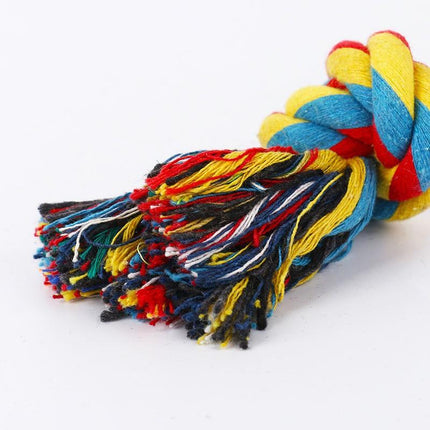 Dog Toy Three-Strand Cotton Rope Pet Toy Large Medium Small Dog Double Knot Dog Bite Rope