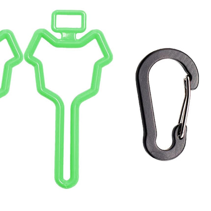 Dog Poop Bag Holder, Waste Bag Holder, Dog Poop Bag Carrier, Hand Free Holder, 2Pc (Green)