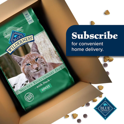 Blue Buffalo Wilderness Healthy Adult Dry Cat Food, Supports Health and Wellness, High-Protein & Grain-Free, Duck, 11-Lb Bag