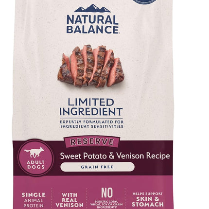 Limited Ingredient Adult Grain-Free Dry Dog Food, Reserve Sweet Potato & Venison Recipe, 4 Pound (Pack of 1)