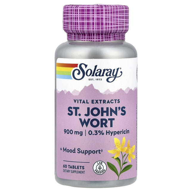 St. Johns Wort Aerial Extract One Daily 900Mg | Standardized W/ 0.3% Hypericin for Mood Stability & Brain Health Support | Non-Gmo | 60 Ct