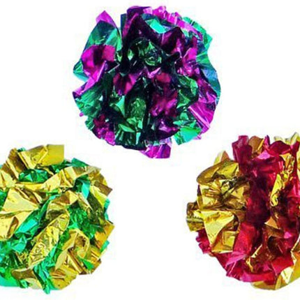 Original Mylar Crinkle Balls Cat Toys - 12 Pack