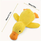 Dog Calming Duck Toy, 2025 New Interactive Plush Duck Toy with Quacking Sound and Crisp Crinkling Noise, Suitable for Aggressive Chewers, Soft Stuffed Calming Pillow, Ideal for Indoor and Outdoor Large, Medium-Sized Dogs and Puppies — Yellow, Pet-Specific