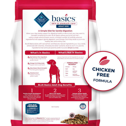 Basics Grain-Free Dry Dog Food for Adult Dogs, Limited Ingredient Diet, Salmon Recipe, 22-Lb. Bag