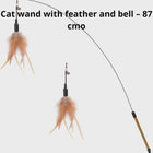 Cat wand with feather and bell – 87 cm  (SOFT & SQUEAK TOYS)